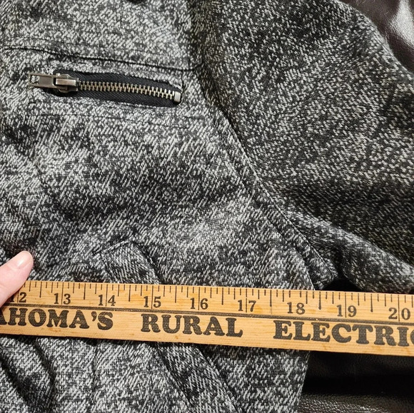 Ambiance Jacket Gray Black Women's Large Cotton Blend Full Zip 4 Pockets - Picture 4 of 9